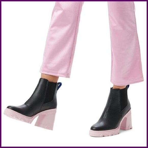 Waterproof Leather Chelsea Boots with 4-Inch Heel, Size Available - Picture 3 of 7